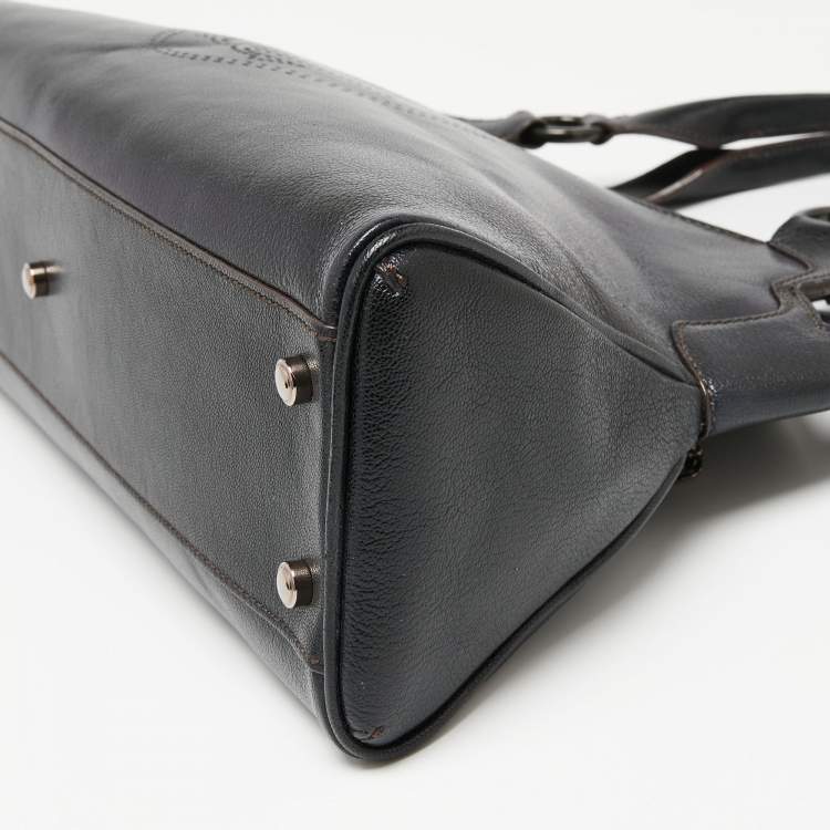 Pre Owned Cartier Black Leather Marcello de Cartier Bag
