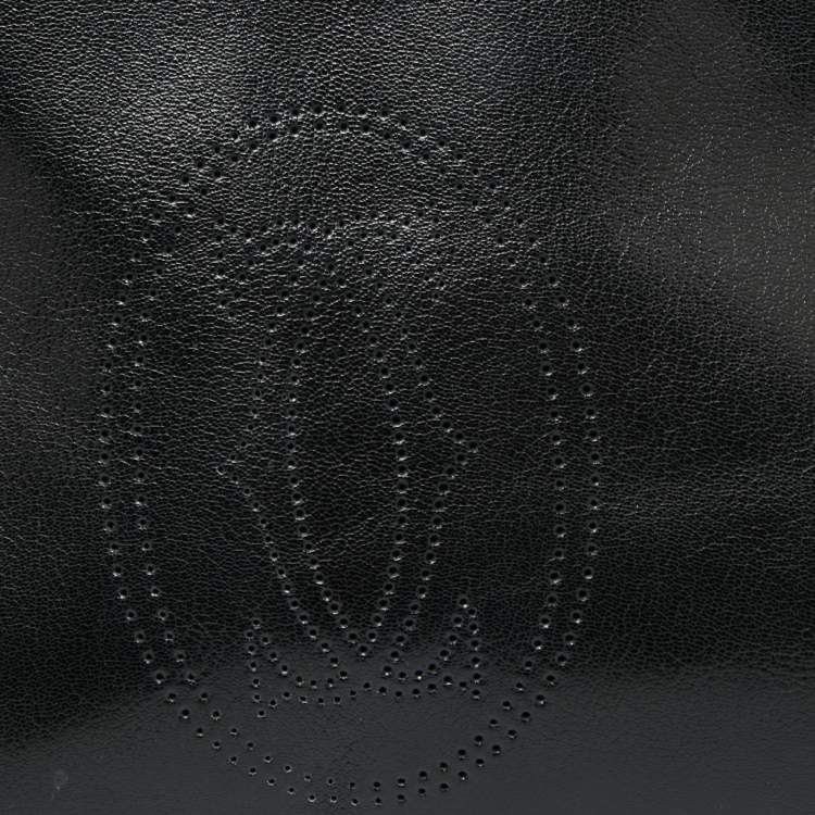 Pre Owned Cartier Black Leather Marcello de Cartier Bag