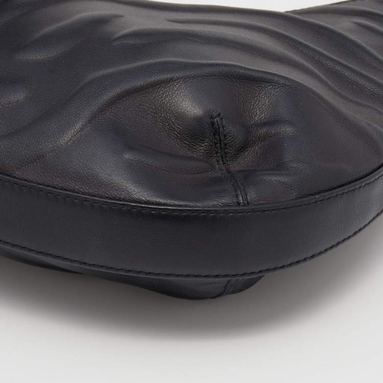 Pre Owned Cartier Black Leather Small Panthere de Cartier Bag