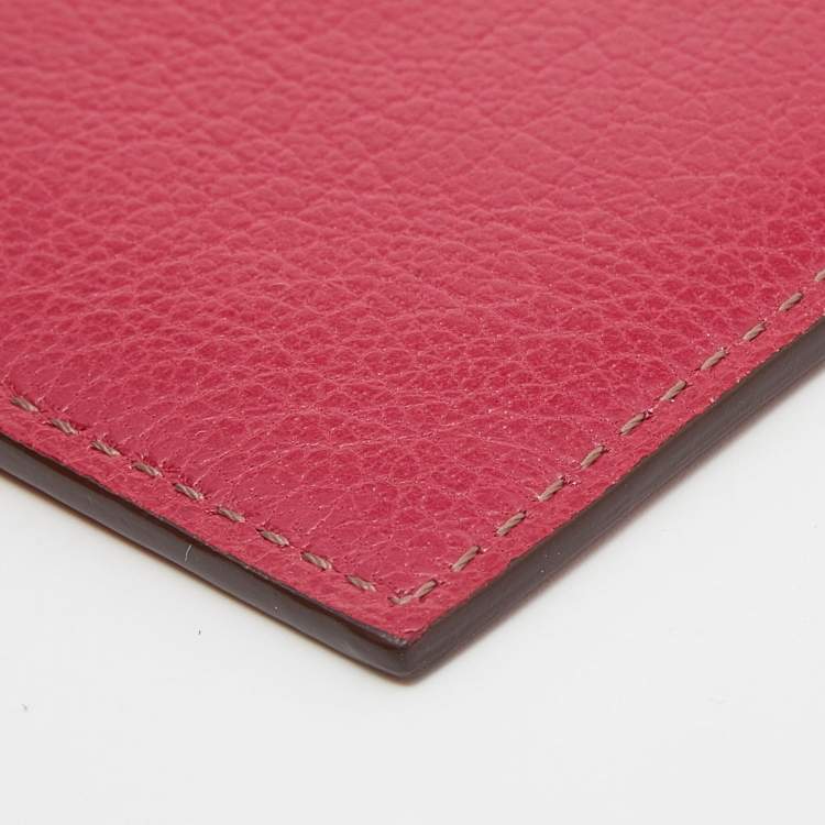 Pre Owned Cartier Pink Leather Les Must De Cartier Card Holder