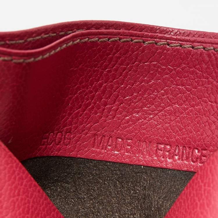 Pre Owned Cartier Pink Leather Les Must De Cartier Card Holder