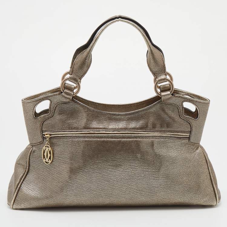 مملوكة مسبقًا Cartier Metallic Gold Leather Marcello de Cartier Shoulder Bag