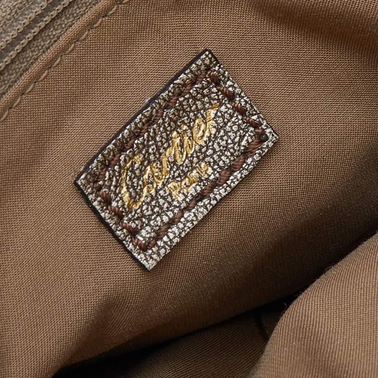 مملوكة مسبقًا Cartier Metallic Gold Leather Marcello de Cartier Shoulder Bag