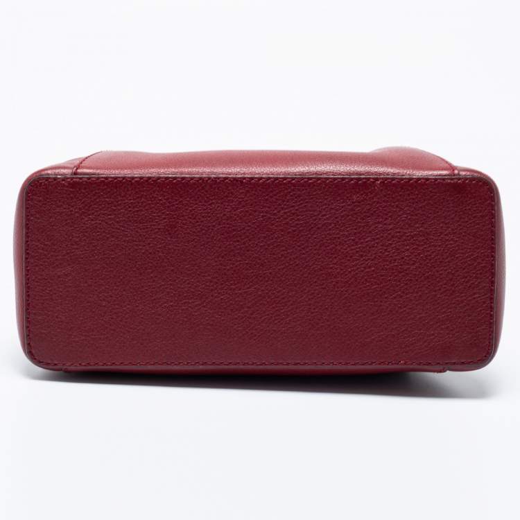 Pre Owned Cartier Red Leather Mini C De Cartier Satchel