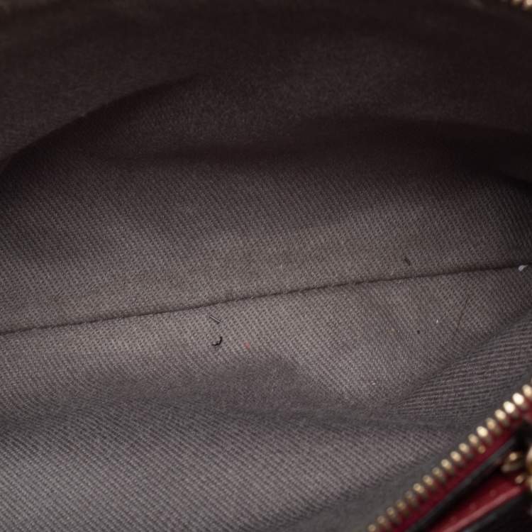 Pre Owned Cartier Red Leather Mini C De Cartier Satchel