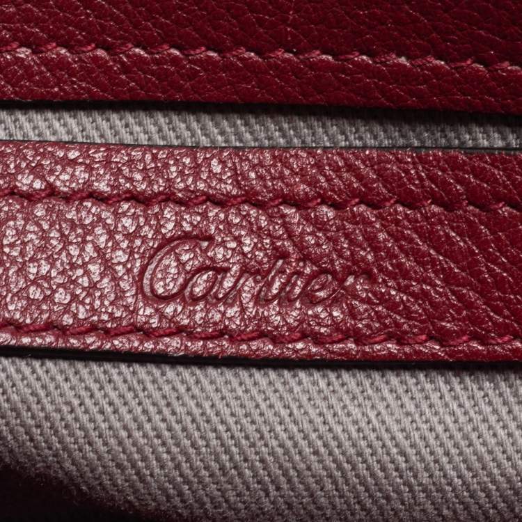 Pre Owned Cartier Red Leather Mini C De Cartier Satchel