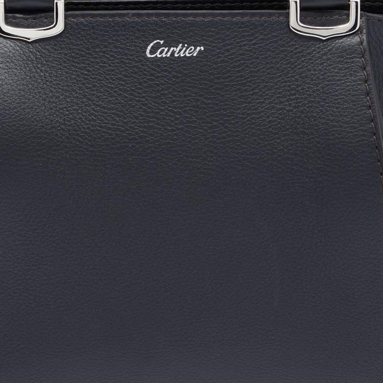 Pre Owned Cartier Black Leather Mini C de Cartier Satchel