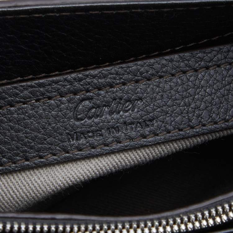 Pre Owned Cartier Black Leather Mini C de Cartier Satchel