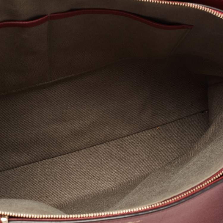 Pre Owned Cartier Maroon Leather Medium C De Cartier Satchel