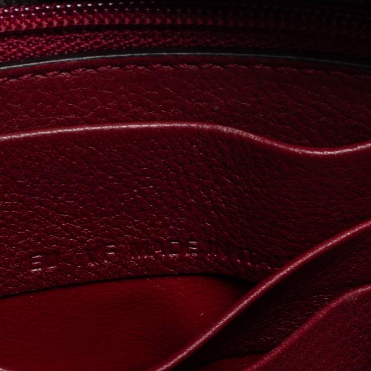 Pre Owned Cartier Burgundy Leather C De Cartier Clutch