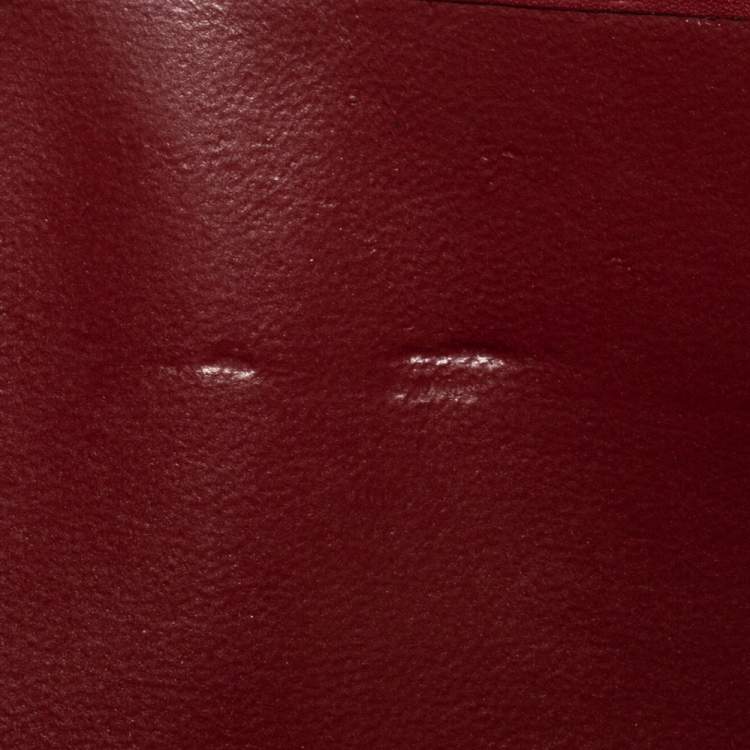 Pre Owned Cartier Burgundy Leather Vintage Les Must de Cartier Clutch