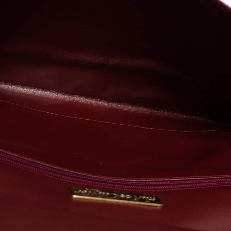 Pre Owned Cartier Burgundy Leather Vintage Les Must de Cartier Clutch