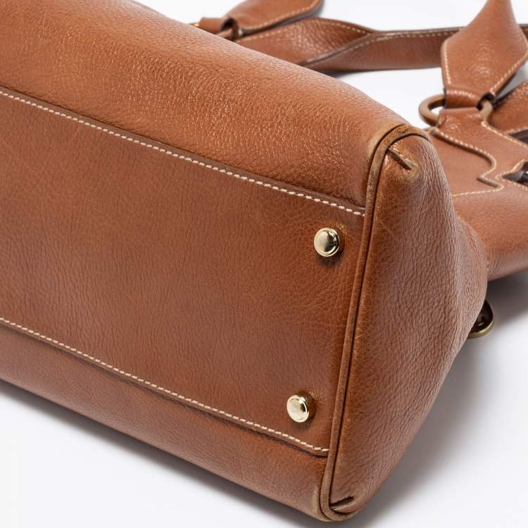 Pre Owned Cartier Brown Leather Marcello De Cartier Shoulder Bag