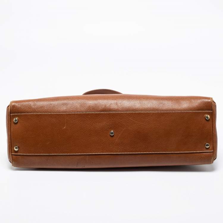 Pre Owned Cartier Brown Leather Marcello De Cartier Shoulder Bag