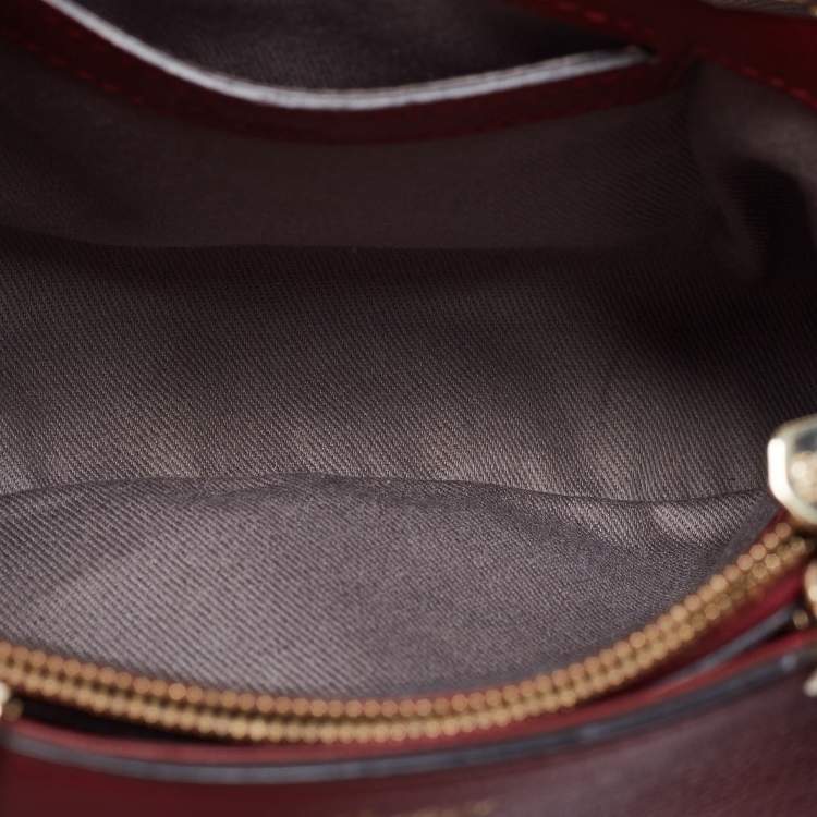 مملوكة مسبقًا Cartier Burgundy Leather C de Cartier Satchel