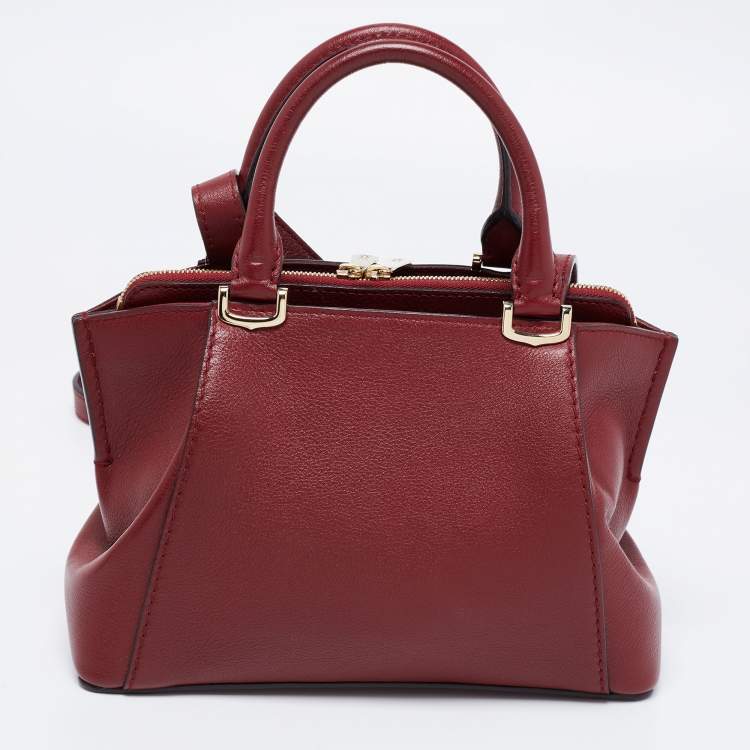 مملوكة مسبقًا Cartier Burgundy Leather C de Cartier Satchel