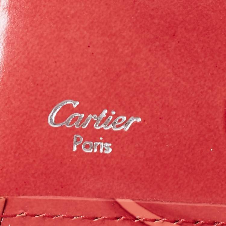 مملوكة مسبقًا Cartier Rouge Patent Leather Happy Birthday Compact Wallet