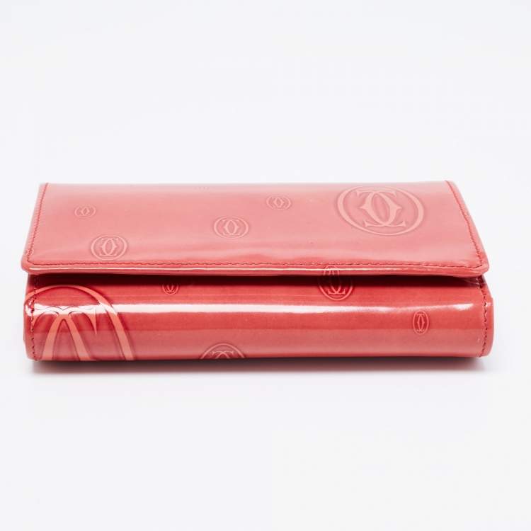 مملوكة مسبقًا Cartier Rouge Patent Leather Happy Birthday Compact Wallet