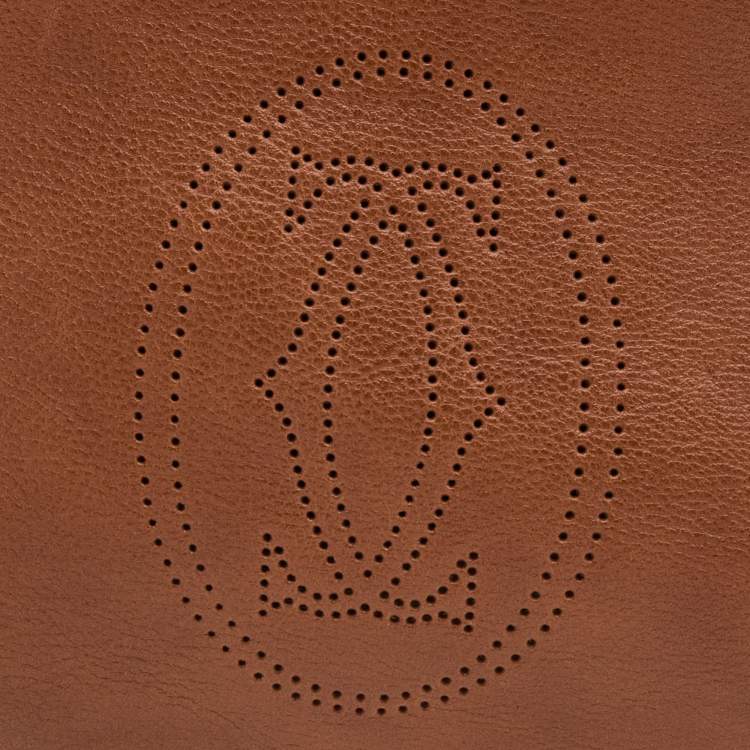Pre Owned Cartier Brown Leather Medium Marcello de Cartier Bag