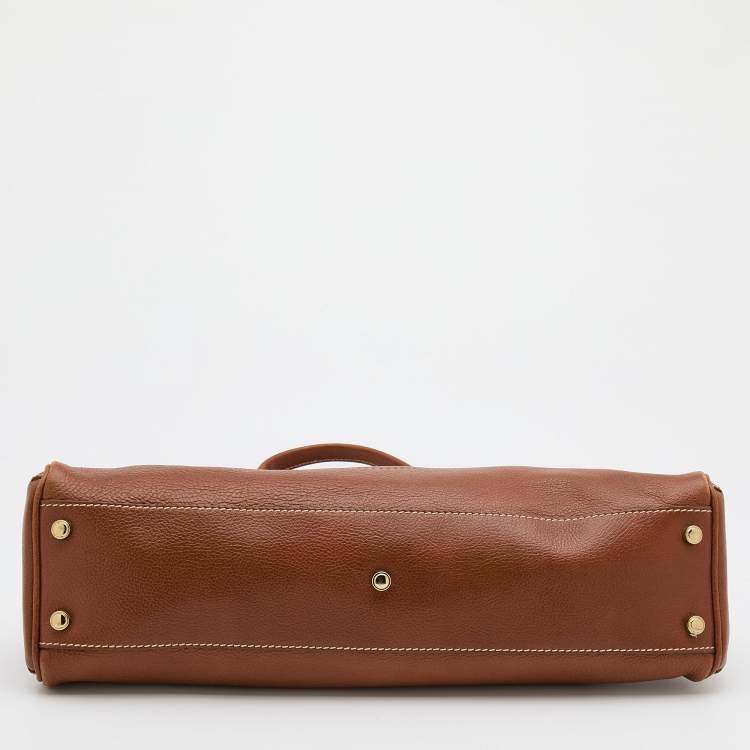 Pre Owned Cartier Brown Leather Medium Marcello de Cartier Bag