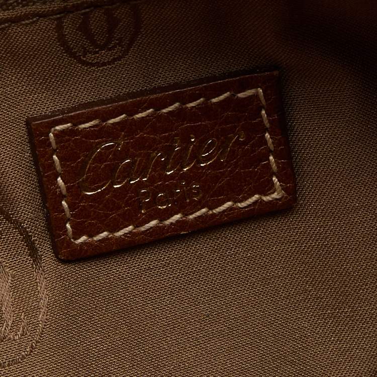 Pre Owned Cartier Brown Leather Medium Marcello de Cartier Bag