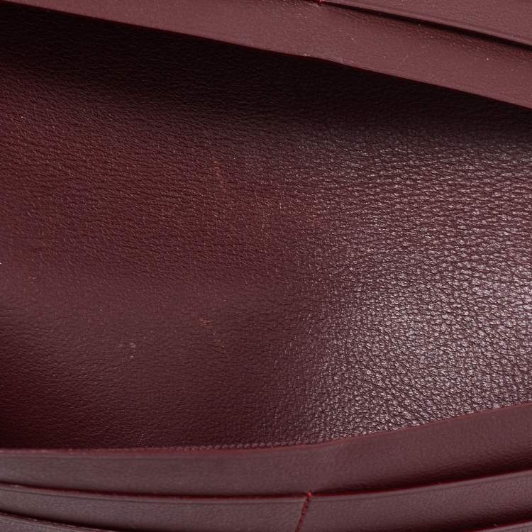 Pre Owned Cartier Black/Red Leather Must de Cartier Continental Wallet 