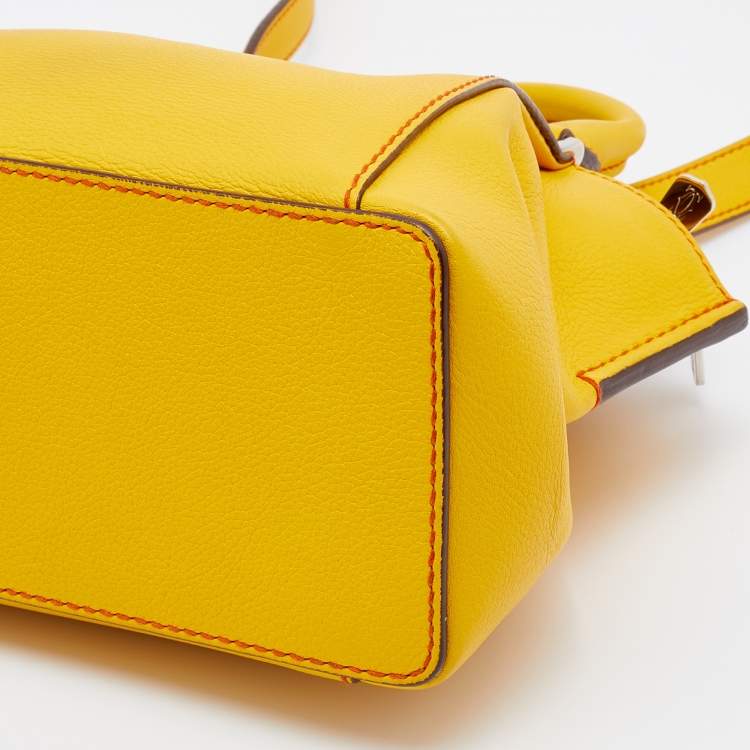 مملوكة مسبقًا Cartier Yellow Leather Mini C De Cartier Satchel