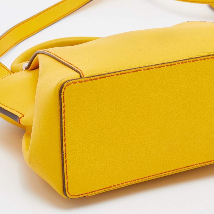 مملوكة مسبقًا Cartier Yellow Leather Mini C De Cartier Satchel