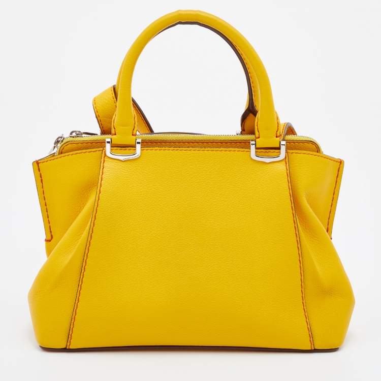 مملوكة مسبقًا Cartier Yellow Leather Mini C De Cartier Satchel