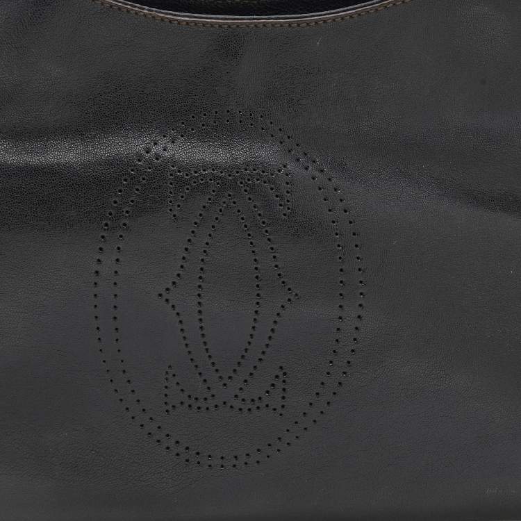 Pre Owned Cartier Black Leather Marcello de Cartier Satchel