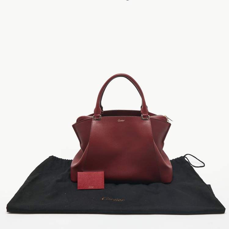 مملوكة مسبقًا Cartier Maroon Leather Medium C De Cartier Satchel