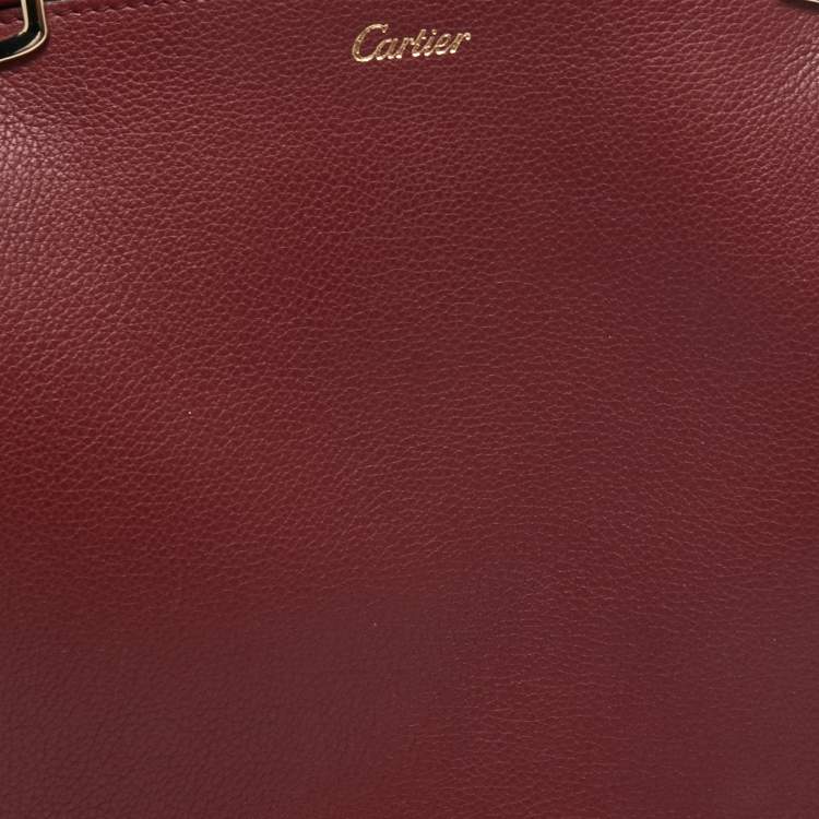 مملوكة مسبقًا Cartier Maroon Leather Medium C De Cartier Satchel