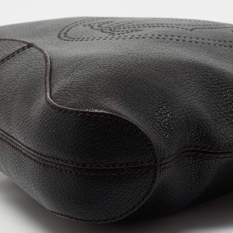 Pre Owned Cartier Black Leather Marcello De Cartier Foldover Clutch