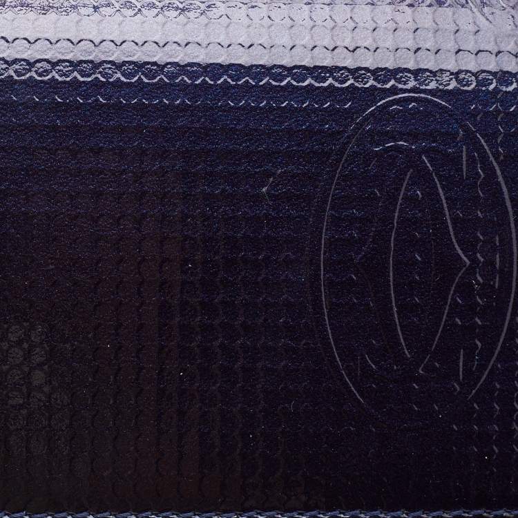 Pre Owned Cartier Eggplant Patent Happy Birthday Wallet