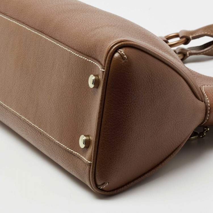 Pre Owned Cartier Brown Leather Medium Marcello de Cartier Bag