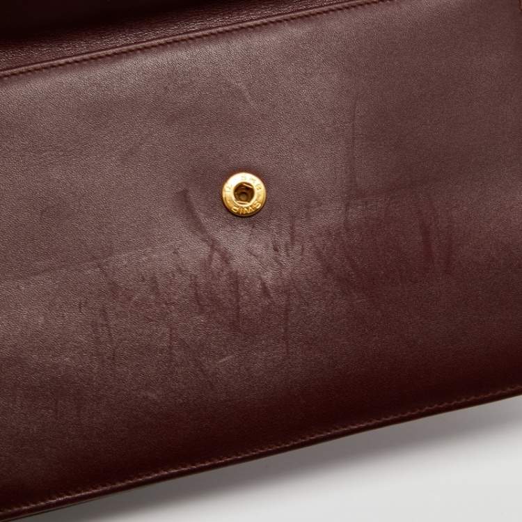 Pre Owned Cartier Maroon Leather Must Line Waist Bag
