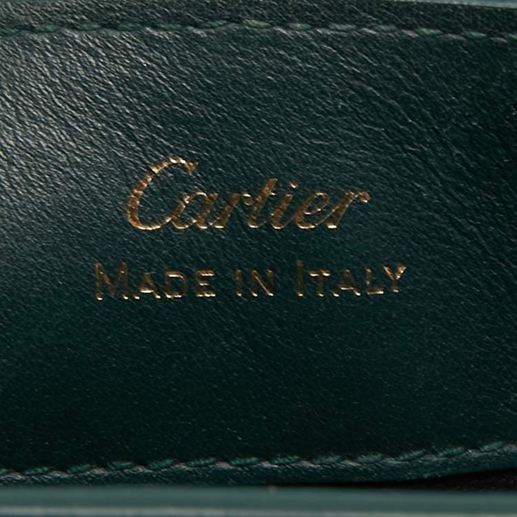Pre Owned Cartier Green Leather Guirlande de Cartier Shoulder Bag 