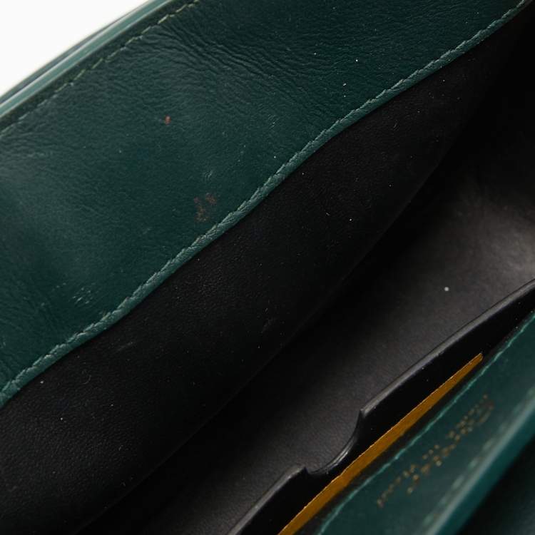 Pre Owned Cartier Green Leather Guirlande de Cartier Shoulder Bag 