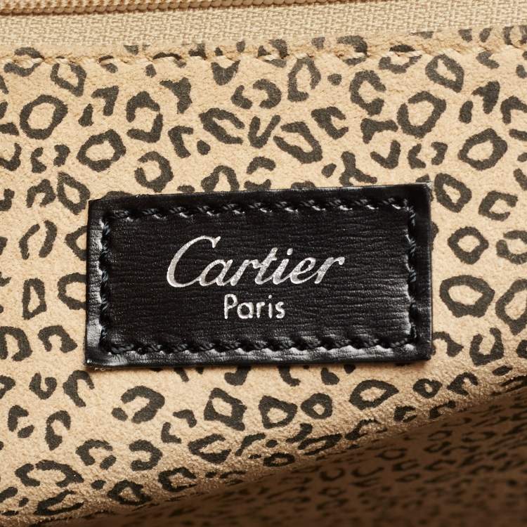 مملوكة مسبقًا Cartier Black Leather Panthere Tote