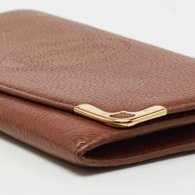 Pre Owned Cartier Brown Leather Must de Cartier Continental Wallet