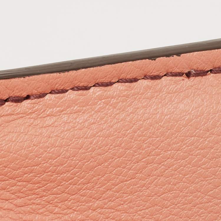 Pre Owned Cartier Peach Leather Mini C de Cartier Satchel