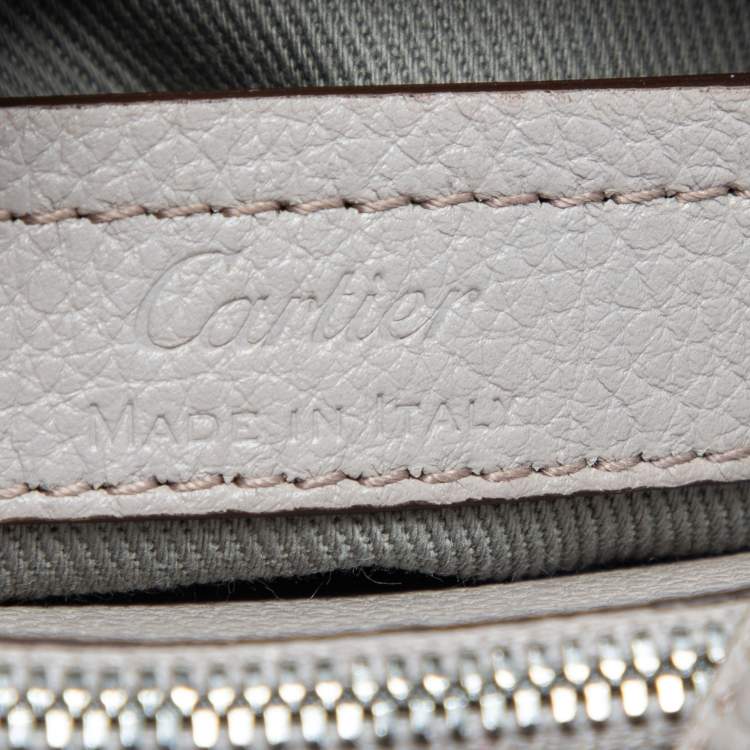 Pre Owned Cartier Dusty Pink Leather Mini Limited Edition C de Cartier Satchel