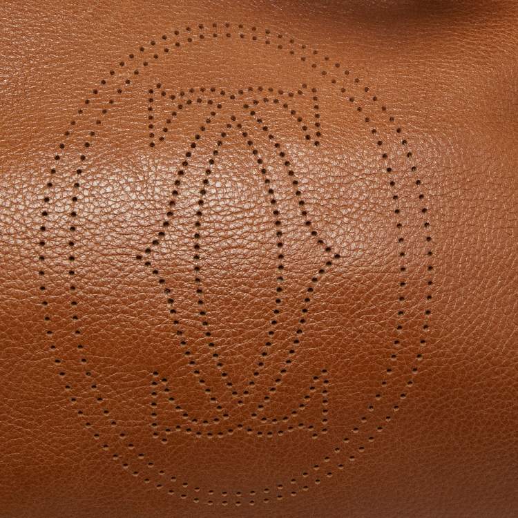 Pre Owned Cartier Brown Leather Medium Marcello de Cartier Bag