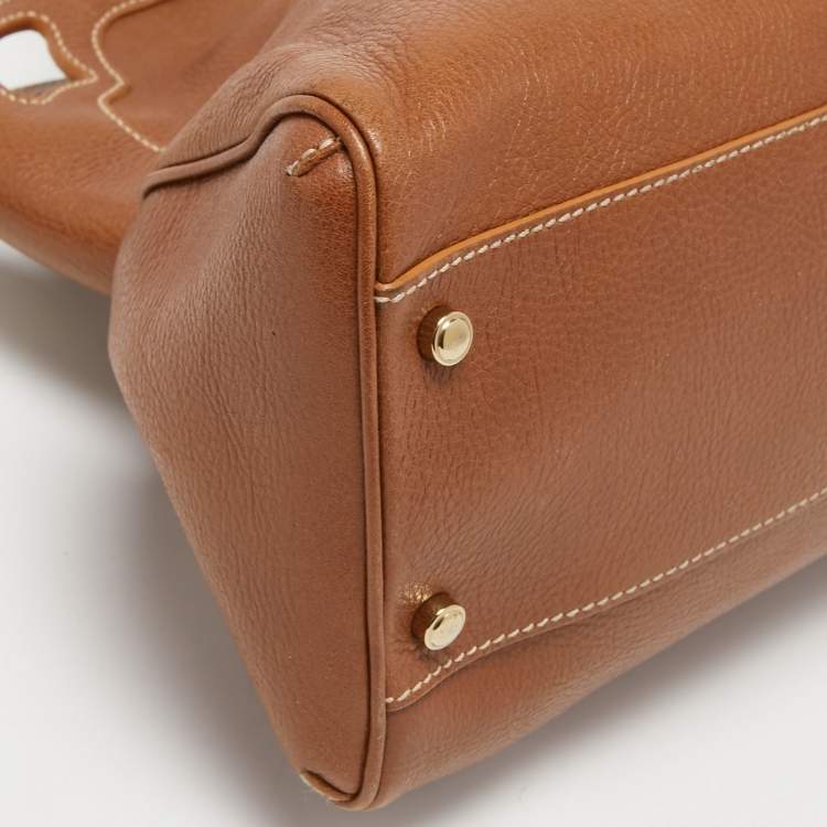 Pre Owned Cartier Brown Leather Medium Marcello de Cartier Bag