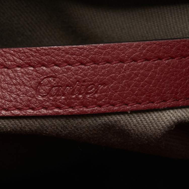 Pre Owned Cartier Red Leather C de Cartier Bag