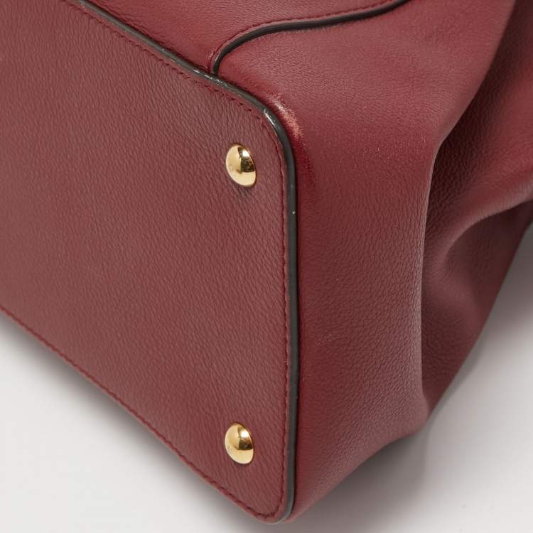 Pre Owned Cartier Red Leather C de Cartier Bag