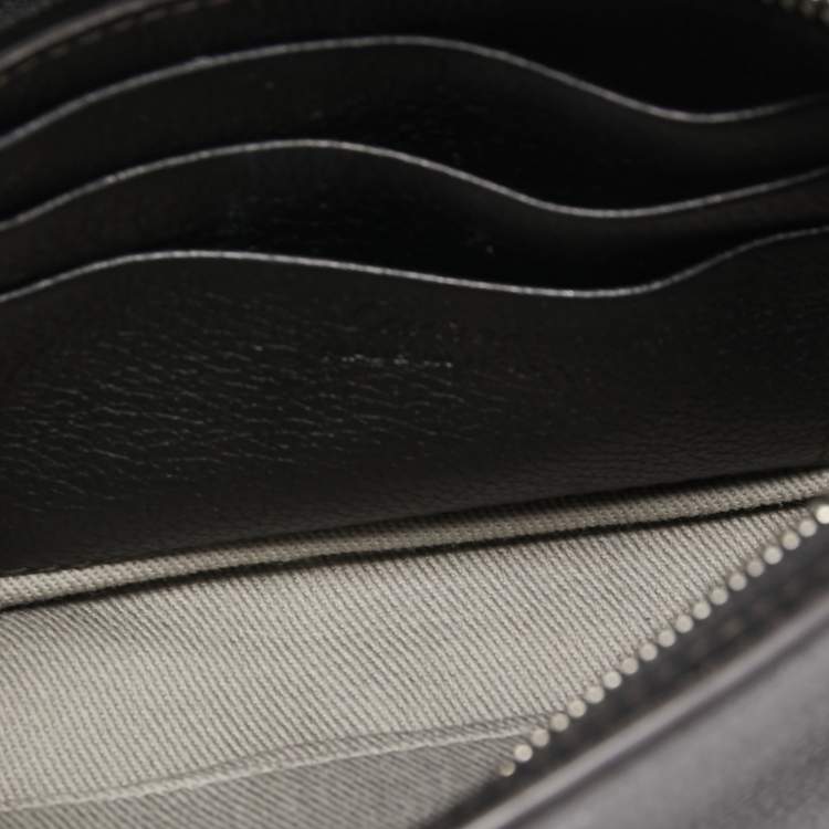 Pre Owned Cartier Black Leather C De Cartier Clutch