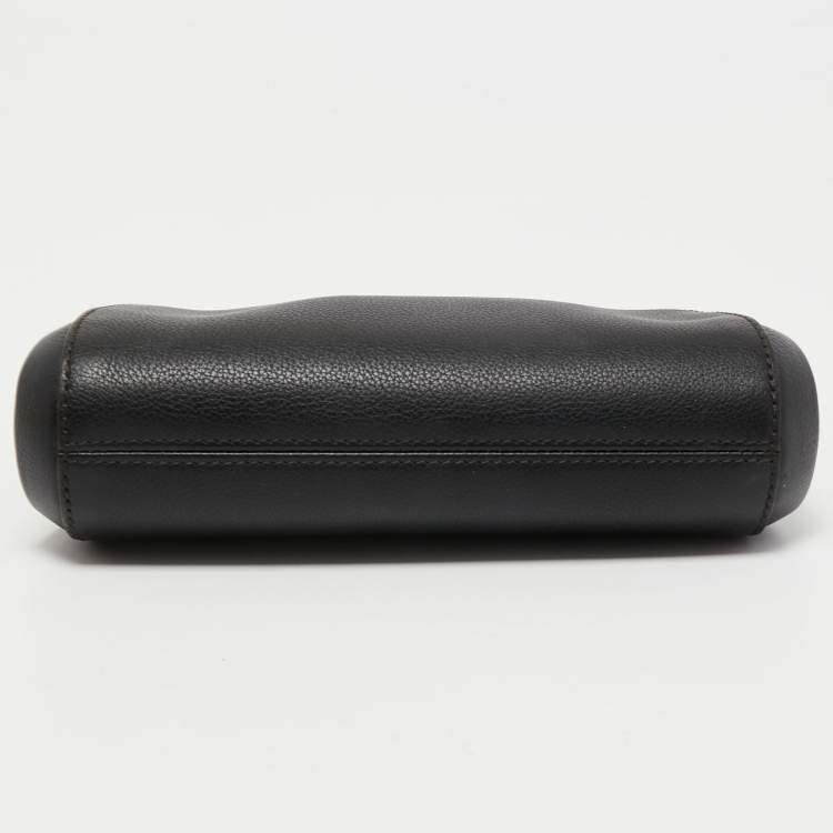 Pre Owned Cartier Black Leather C De Cartier Clutch