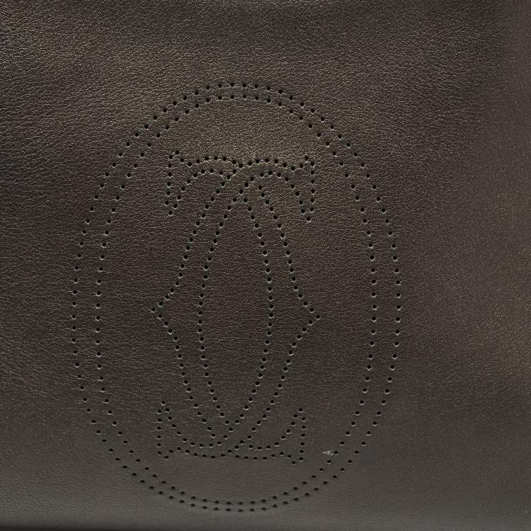 Pre Owned Cartier Black Leather Medium Marcello De Cartier Bag