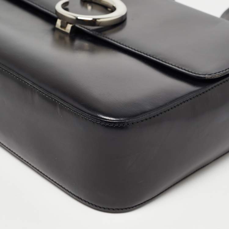 مملوكة مسبقًا Cartier Black Glossy Leather Panthere Shoulder Bag